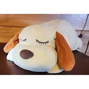Go! Game Snoozimals 20in Yellow,Brown Plush Dog Soft Stuffed Animal Sleeping Dog
